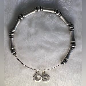 Alex and Ani Bamboo Beaded adjustable Bangle. Silvertone. New & Never worn